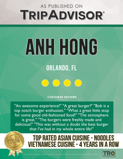 Trip Advisor - Best Vietnamese Restaurant in Orlando